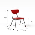 thumbnail image 2 of Tot Mate Versa Preschool Chair, Stackable School Chairs for Classroom, Red, 12", Set of 2, Assembled, 2 of 7