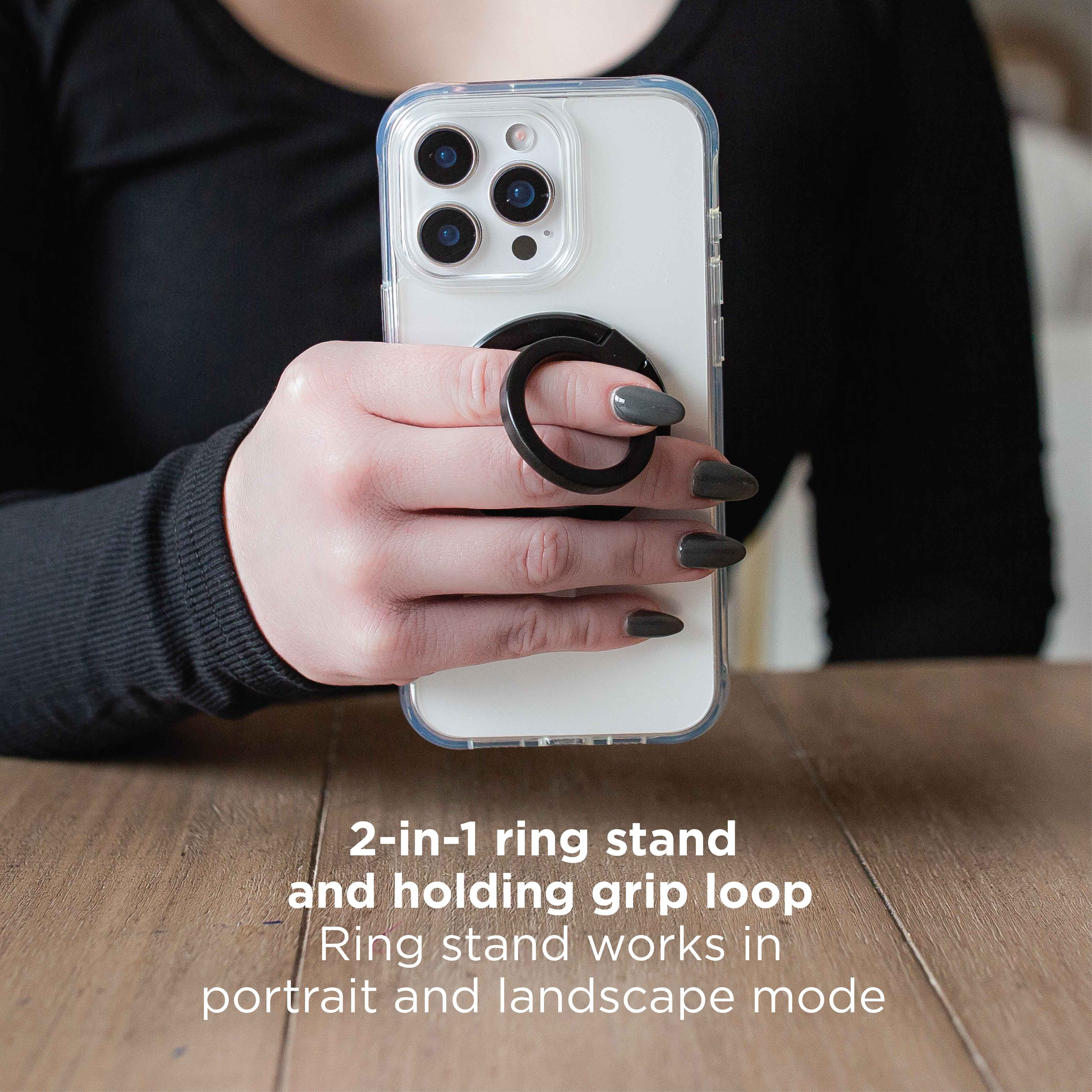 Karma by Body Glove Magnetic Ring Phone Grip and Stand - Black