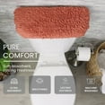 thumbnail image 4 of Home Weavers Allure Collection Cotton Toilet Tank Lid Cover for Bathroom, Soft Absorbent Non-Slip Tufted Fabric, Machine Washable Toilet Tank Top Cover, 10"x22" Coral, 4 of 11