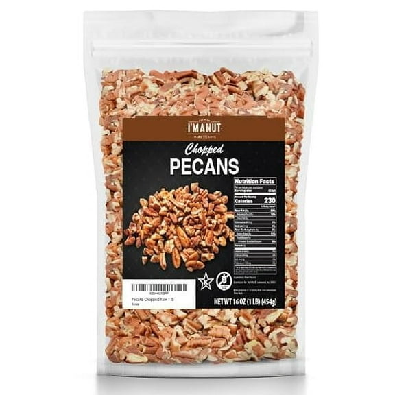 Premium Raw Pecans Pieces 16oz (1 lb)| American-Grown, Non-GMO | Batch Tested Gluten & Peanut Free | No PPO or Preservatives |Kosher I'M A NUT