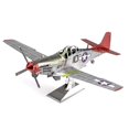thumbnail image 1 of Metal Earth Fascinations ICONX Tuskegee Airmen P-51D Mustang Red Tail Kit de modelo de metal 3D, 1 of 5