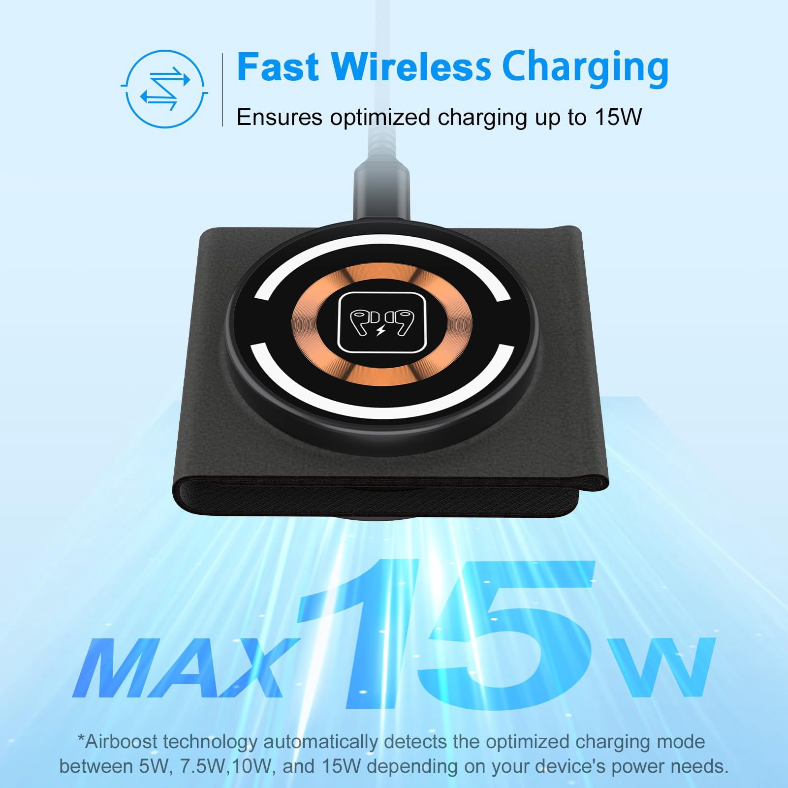 15W Samsung Wireless Charger Pad,3 in 1 Travel Foldable Watch 6 Classic Wireless Charging Station Phone Charger Stand Charging Mat Android Fast Charging dock for Samsung Galaxy S24 S23 Buds 2 Pro Live