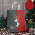 thumbnail image 3 of Bolsas de papel kraft para Navidad 2024, bonitas cajas de regalo de Papá Noel para fiestas navideñas, bolsas de embalaje para galletas y dulces para niños con asa, 3 of 5