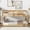 Natural, variant on Harper & Bright Designs Twin over Twin Bunk Bed with Ladder, Floor Bunk Bed with Solid Wood Frame and Guardrail for Boys Girls, Gray