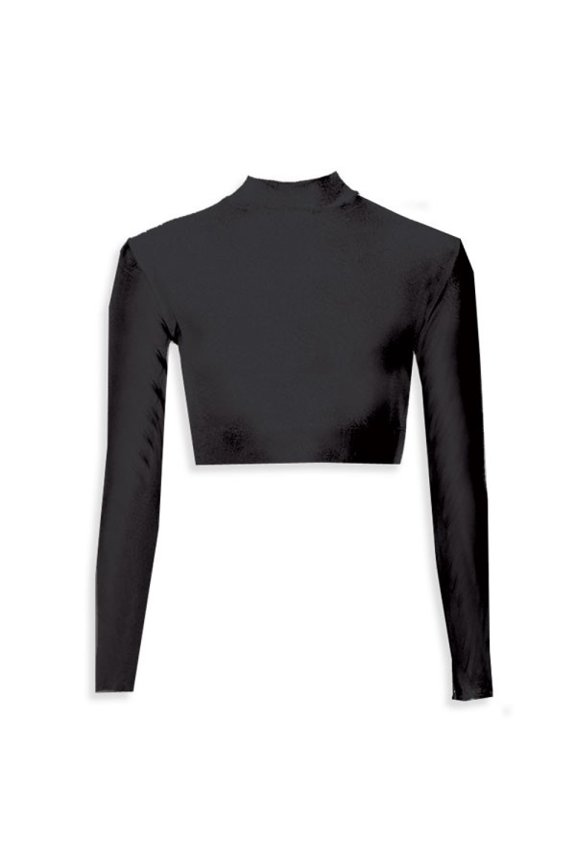 Turtleneck Midriff Black YOUTH MEDIUM