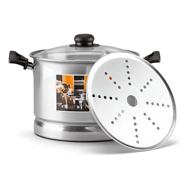 Vaporera De Aluminio 6.5 Litros Malubero,Plata