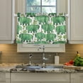 thumbnail image 4 of Coolnut Green Elephant Kitchen Curtains 36 Inch Length Blackout Thermal Insulating Tier Curtains with Rod Pockets Short Curtains Home for Living Room/Bedroom Home Decor, 4 of 7