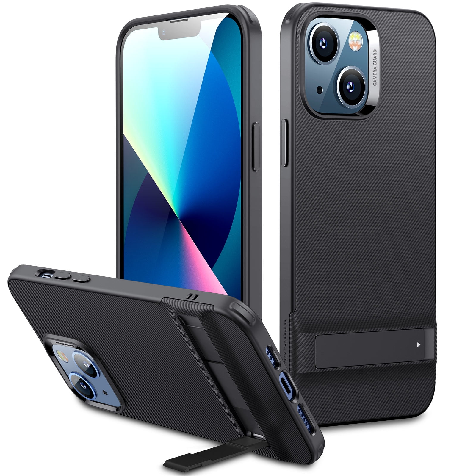ESR Metal Kickstand Case for Apple iPhone 14 and iPhone 13 Case (6.1