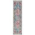 thumbnail image 3 of SAFAVIEH Runner Rug 2'2"x6' - Monaco Collection - Traditional Design, Light Blue & Fuchsia, Ideal for Living Room, Bedroom, Dining Space, Entryway, Hallway, Kitchen, 3 of 8
