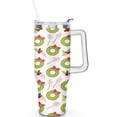 thumbnail image 2 of Merry Christmas 40 OZ Tumbler with Handle Double Wall Christmas Snowflake Ball Cup Modern Cafe Tumblers for Holiday Accessories Birthday Christmas for Mom Wife Teacher Neighbor, 2 of 6