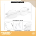 thumbnail image 4 of Gafas de luz azul FEISEDY Vintage Ovaladas para mujeres y hombres B0242, 4 of 7
