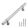 thumbnail image 2 of Modket M1611 Modern Euro Bar Cabinet Handle 304 Stainless Steel — 7-1/2" Overall Length, 5" (128mm) Hole Centers, Brushed Nickel— 1-Pack, 2 of 6