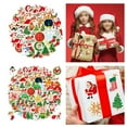 thumbnail image 5 of JINGT 100Pcs Christmas Sticker Shiny Style Waterproof Holiday Party Present Decoration 100PCS shiny style A, 5 of 7