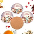 thumbnail image 6 of GZHJMY Christmas Snowman Round Coaster, 4 Pcs Heat Resistant Absorbent Drink Coaster for Kitchen Bar Cafe Decor, 6 of 7