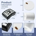 thumbnail image 5 of Vacuum Filter Replacement for Shark Rotator Pro Lift-Away NV500, NV501, NV502, NV503, NV505, NV510, NV520, NV552, UV560, Compared to Part # XFF500 & XHF500 (2 Post Filters + 4 Foam & Felt Filters), 5 of 7