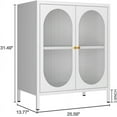 thumbnail image 6 of 2 Door Accent Cabinet,Metal Storage Cabinet with Adjustable Shelf,Buffet Sideboard for Bed Room,Living Room,Entryway,Hallway,Home,Hotel,Office,Garage,Kitchen,1 Removable Shelf., 6 of 8
