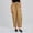 A-Khaki, variant on Aueoeo Women's Cotton Linen Pants Wide Leg Drawstring Elastic Waist Pants Lightweight Flowy Straight Leg Pant With Big Pockets
