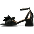 thumbnail image 2 of Journee Womens Zevi Linen Block Heel Dress Sandals, Widths Available, 2 of 9