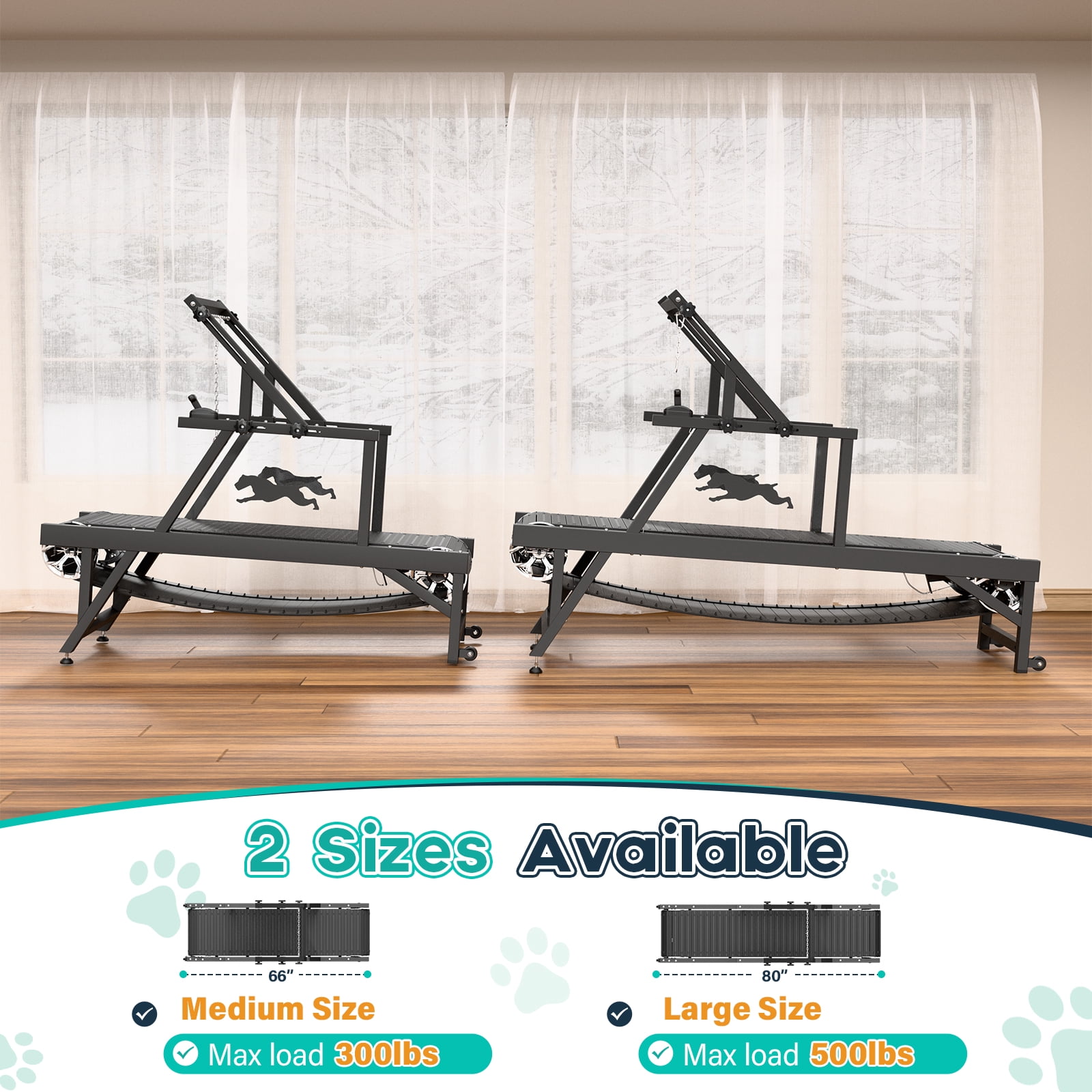 Syedee Dog Treadmill for Medium Dogs, Dog Slatmill for Healthy & Fit Dog Life, Dog Treadmill for Indoor & Outdoor. Dog Treadmill for Dogs up to 300 lb