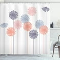 thumbnail image 1 of Ambesonne Dandelion Shower Curtain, Abstract Wildflower Art, 69"Wx84"L, White Coral, 1 of 3