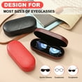 thumbnail image 7 of Uxcell Hard Shell Eyeglasses Case, 1 Pack PU Leather Large Glasses Case Protective Sunglasses Organizer, Red, 7 of 7