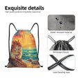 thumbnail image 4 of Daiia Island Beach Guinea Pig Pattern Drawstring Backpack, Gym Bag, Lightweight Backpack, Water-Resistant Bag Travel Sports Backpack, Fitness Bag, Yoga Bag-Medium, 4 of 6