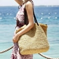 thumbnail image 6 of HLSOHJP Women Handbag Summer Beach Bag Rattan Woven Handmade Knitted Straw Large Capacity Totes Leather Women Shoulder Bag Bohemia New, 6 of 6