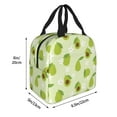 thumbnail image 4 of Kdxio Avocado With Leaf And Flower Print Insulated Lunch Bag,Reusable Tote Lunch Box for Women Men,Leakproof Cooler Lunch Bags for Work Office Travel Picnic, 4 of 6