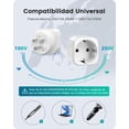 thumbnail image 4 of Adaptador de Enchufe LENCENT Blanco de Europa a EE.UU., 4 of 8