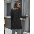 thumbnail image 4 of Rosvigor Women Hooded Raincoats Hiking Windbreaker Jackets Women Waterproof lined Long Coats Fall Winter Trench Coats, 4 of 7