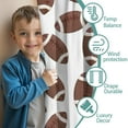 thumbnail image 3 of Blackout Kids Curtains,Brown Footballs Pattern Childrens Insulated Curtains Set Of 2,Bedroom Essentials,Toddler Room Decor 42"x54", 3 of 5