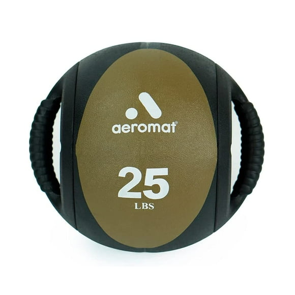 Balón medicinal Aeromat Dual Grip Power 11 kg/9 cm, negro/gris