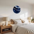 thumbnail image 6 of Silent Wall Clocks Battery Operated, Dark Blue Abstract Marble Texture Round Decorative Wall Clock for Living Room Bedroom Kitchen Bathroom Classroom Decor, 12 Inch Gold Fluid Art Lines, 6 of 8