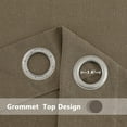 thumbnail image 3 of Linen Blend Textured Grommet Window Curtain Panels for Kitchen Living Room Bedroom Farmhouse Window Treatment Drapes, 37 x 95 Inch, 2 Panels.Brown, 3 of 6