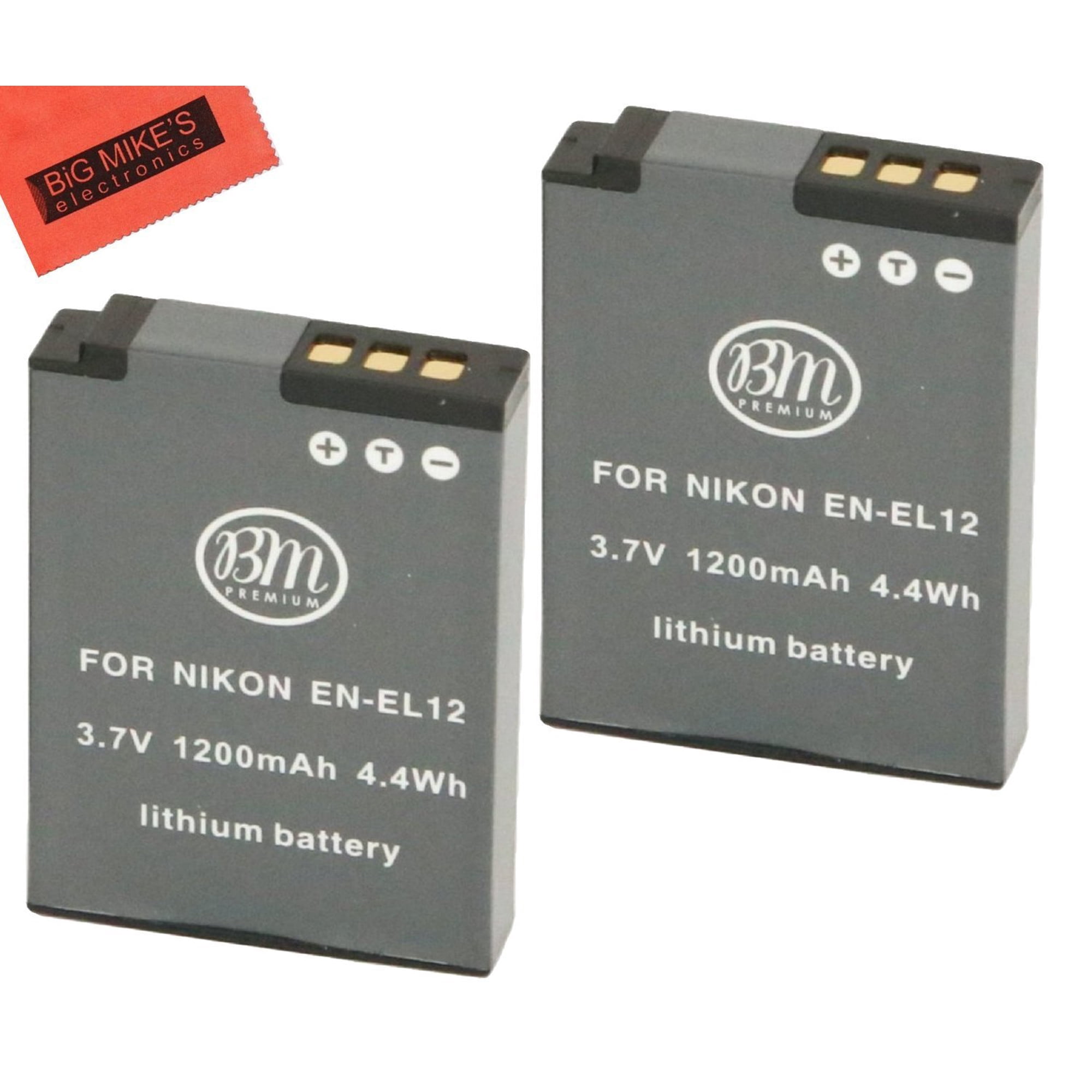 Nikon COOLPIX L26 単3電池 BM Premium EN-EL12 Battery and Battery Charger for Select Nikon