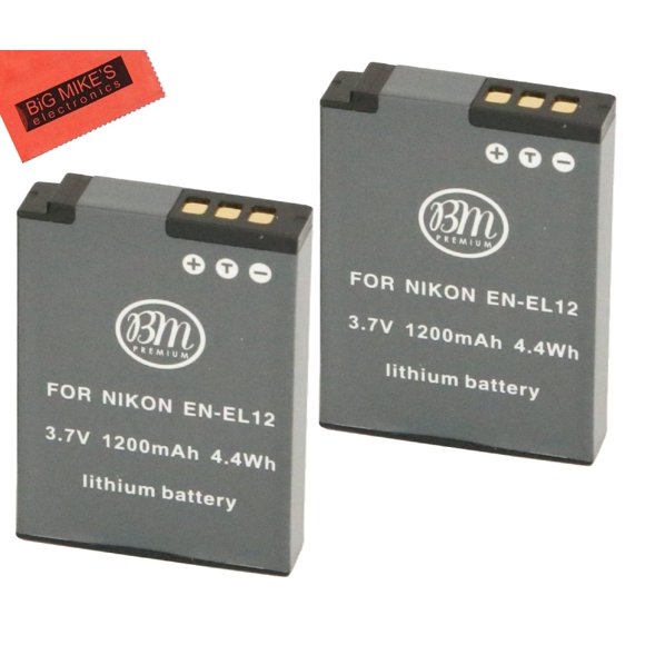 BM Premium EN-EL12 Battery and Battery Charger for Select Nikon Coolpix Digital Cameras