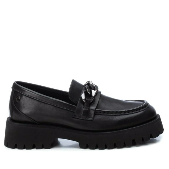 Women's Leather Moccasins By XTI 160358 Black
