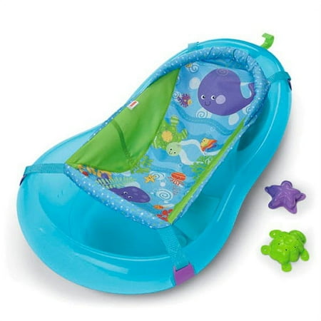 Fisher Price Ocean Wonders Aquarium Baby Bath Tub Center w/ Sling | P8262