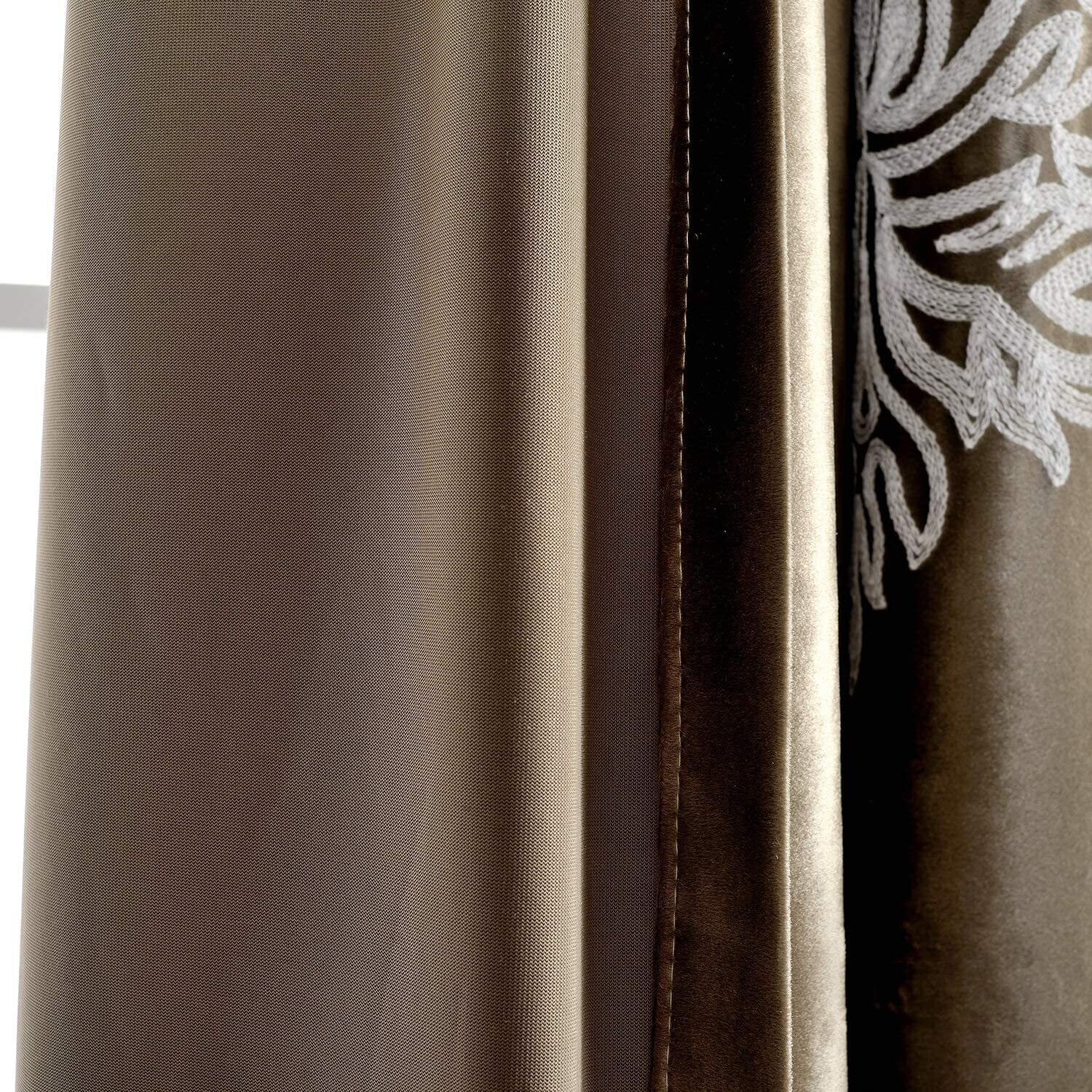VOGOL Retro Stylish Window Drapes, Chocolate Brown Thick Room Darkening Window Treatments for Home Office Study, Pack of 2, W52"xL96", Top Grommet