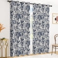 thumbnail image 5 of Tchckioa 52x63 Blackout Curtains for Bedroom,Privacy Protection Grommet Window Drapes,Set of 2,Flowers, 5 of 9