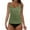 Army Green, variant on WTOBBY Women's Solid Color Bikini Set Two-Piece V-Neck Swimsuit Adjustable Straps with Bra Pads Summer Beach Swimwear,Dark Green XL