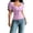 Pink, variant on Women's Short Sleeve Tops 2026 Summer Lace Trim Square Neck Plain Slim Fitted Going Out Basic Tee Shirts Clothes by Awwp Sky Blue S