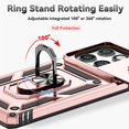 thumbnail image 5 of HCTian Compatible with Motorola Moto Edge 2025 Case with HD Screen Protector & Slide Camera Cover & Rotated Ring Kickstand, [Military-Grade] Phone Case for Moto Edge 2025, 5 of 8