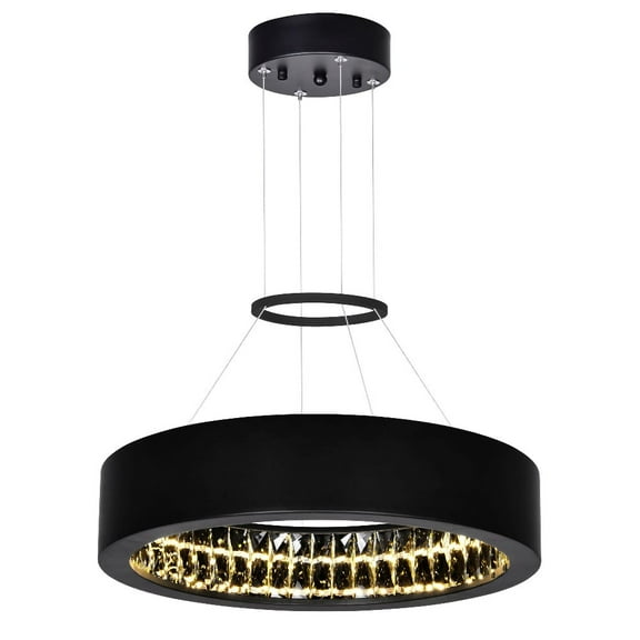 CWI Lighting Rosalina Contemporary Metal LED Chandelier in Matte Black