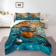 thumbnail image 2 of Erosebridal Ocean Shark Comforter Sets King Size, Marine Comforters & Duvets, Orange Ball Decor, Reversible 3pcs, 2 of 7