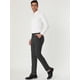 thumbnail image 4 of Pantalones de negocios para hombre Pantalones de vestir a cuadros con frente plano y corte ajustado estampado a cuadros Blanco negro M, 4 of 6