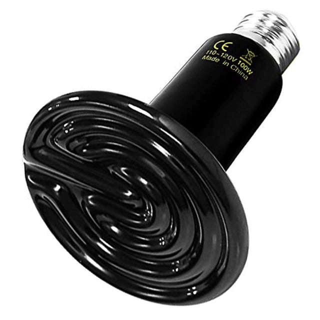 Lámpara de calor cerámica con emisor de calor para reptiles, 100 W, simple deluxe