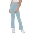 thumbnail image 2 of Sherrylily Girls Yoga Pants V Cross Waist Wide Leg Flare Pants High Waist Bootcut Pants with Pockets, 2 of 5