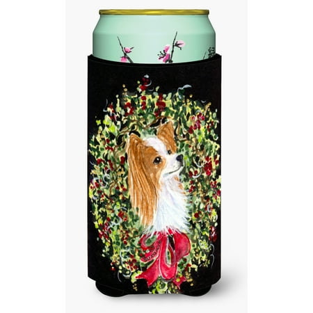 

Caroline s Treasures SS8953TBC Christmas Wreath Papillon Tall Boy Hugger Tall Boy multicolor