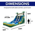 thumbnail image 5 of HeroKiddo 15' Tropical Breeze Dual Lane Inflatable Water Slide with Blower and Pool,  Commercial Vinyl Blow Up Slide, 5 of 10